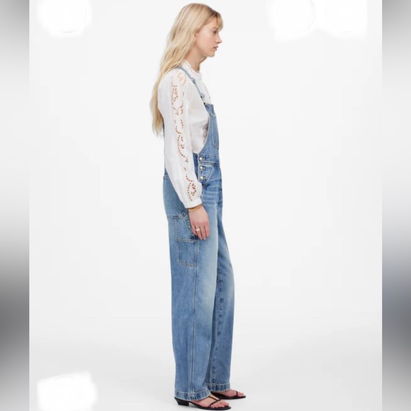 NWT MADEWELL Carpenter Classic Denim Overalls in Lewisberg Wash Size XS - Picture 2 of 9